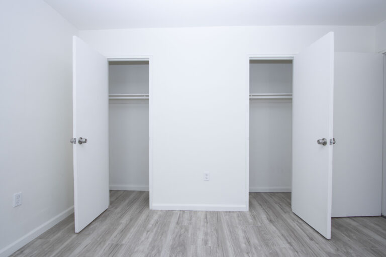 Double closets in each bedroom